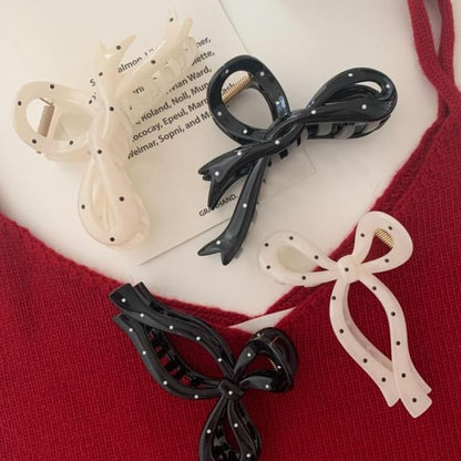 Dot Polka Claw Bow Hair