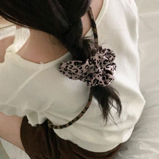 Scrunchie Leopard Print Hair