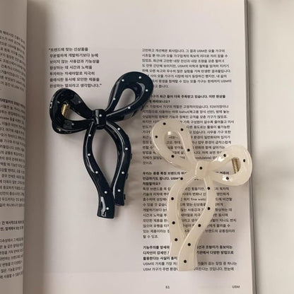Dot Polka Claw Bow Hair