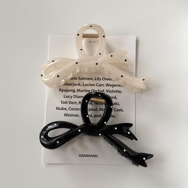 Dot Polka Claw Bow Hair