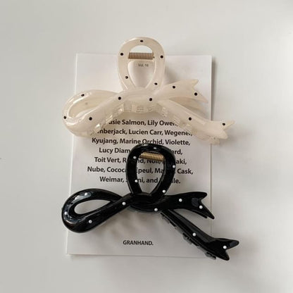 Dot Polka Claw Bow Hair