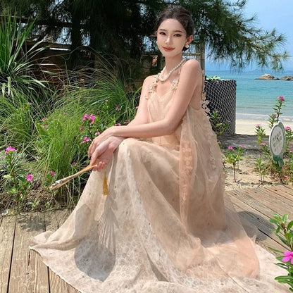Lace A-Line Maxi Dress