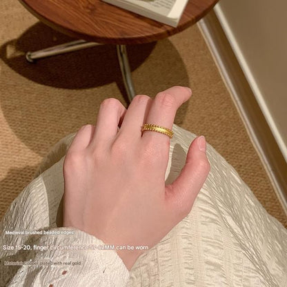 Rhinestone Brushed Alloy / Open Set Ring