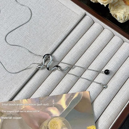 Snake Lariat Alloy Pendant Necklace