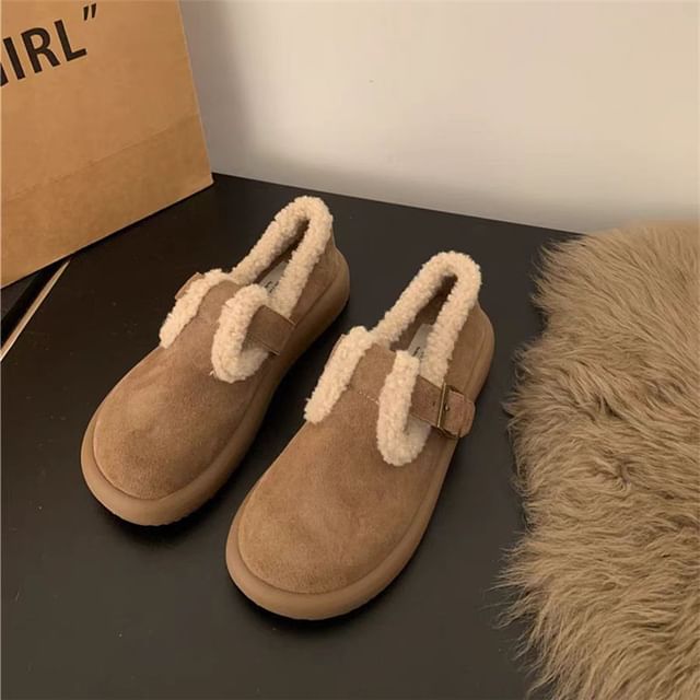 Fleece-Lined Mary Jane Mules