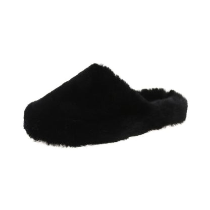 Platform Plain Fluffy Mules