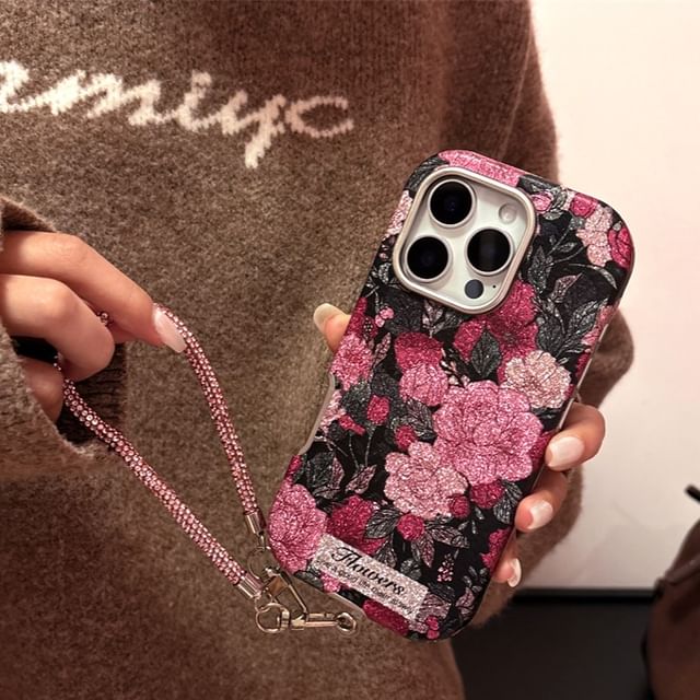 Case / Rose Strap Phone Set