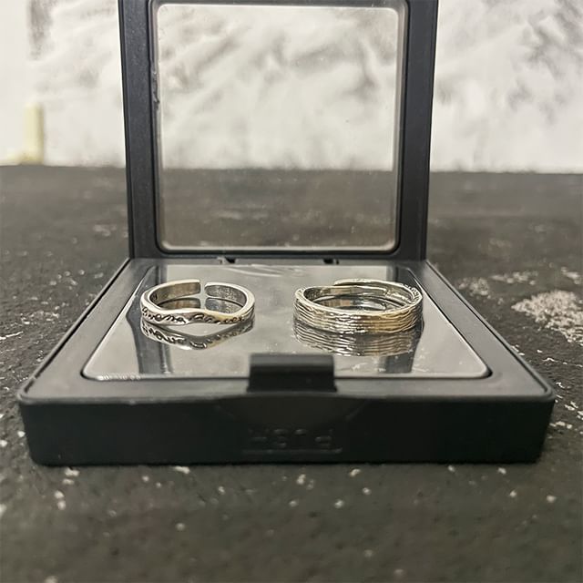 Stainless Steel Open Ring Set - Multiple Designs