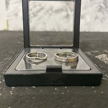 Stainless Steel Open Ring Set - Multiple Designs