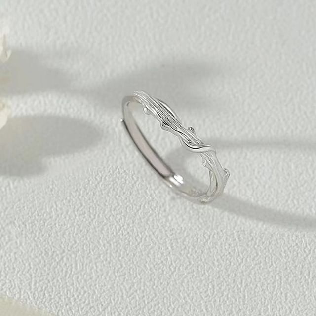Couple Matching Twist Ring - Metal Band