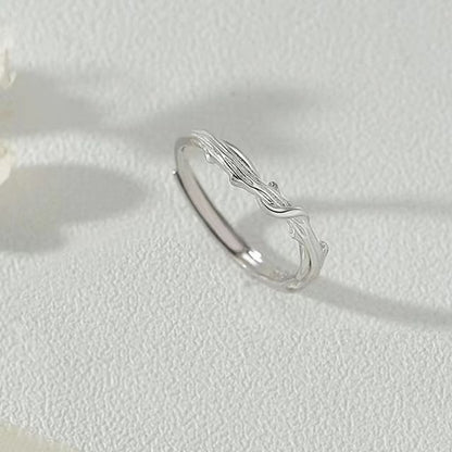 Couple Matching Twist Ring - Metal Band