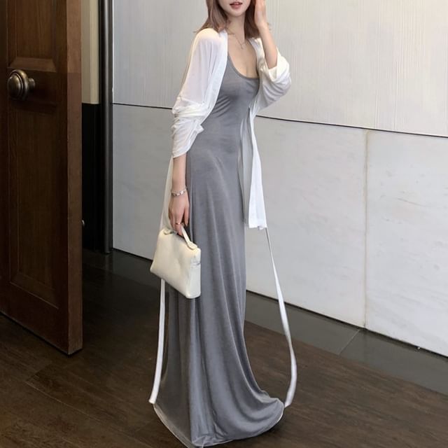 Bodycon Midi Dress / Cardigan