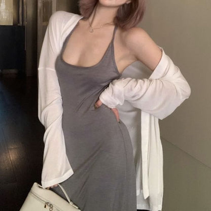 Bodycon Midi Dress / Cardigan