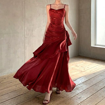 Ruched Panel A-Line Evening Dress
