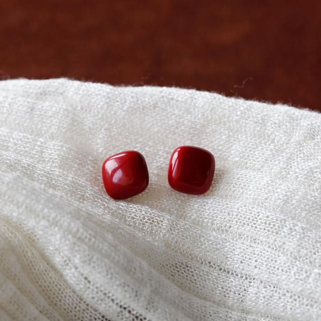 Silver Stud 925 Square Earring Sterling