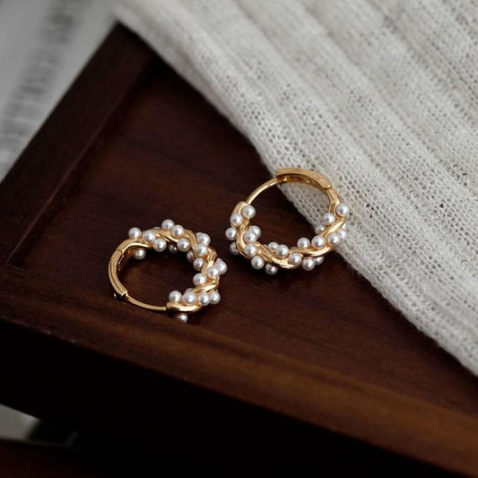 Pearl Faux Earring Hoop