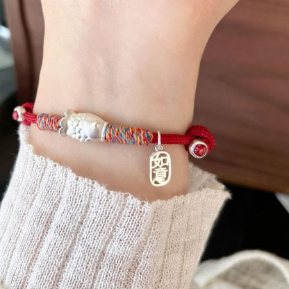 Silver Bracelet String 925 Sterling Fish