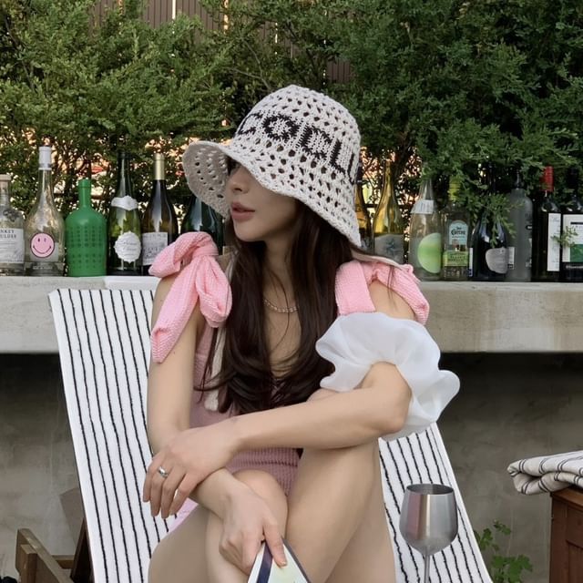 Hat Lettering Bucket Crochet