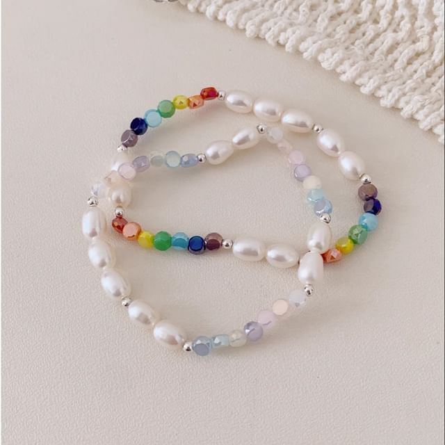 Silver Beaded Bracelet Sterling