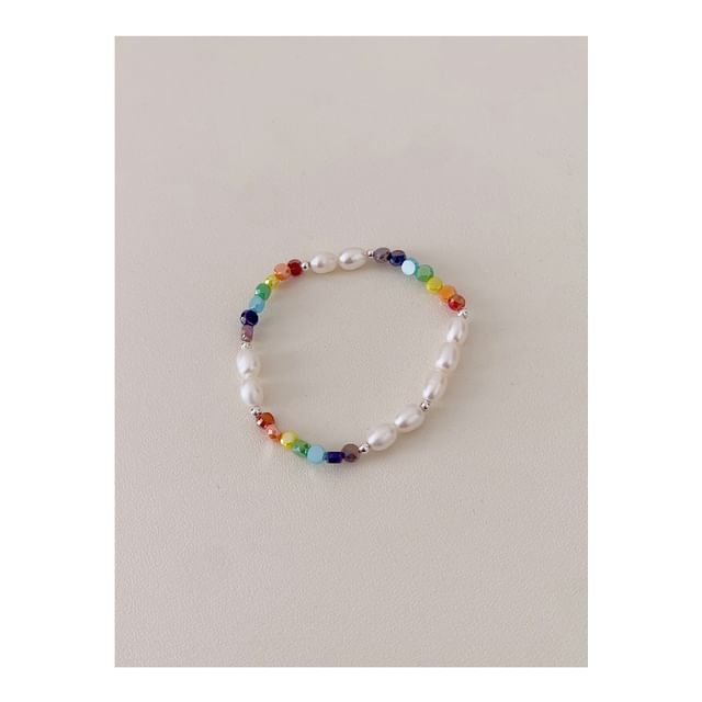 Silver Beaded Bracelet Sterling