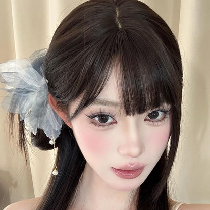 Flower Pin Mesh Hair