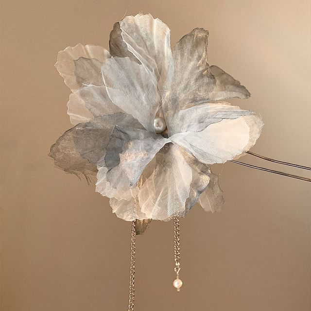 Flower Pin Mesh Hair