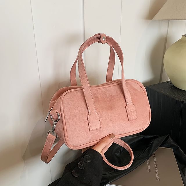 Faux Suede Shoulder Bag