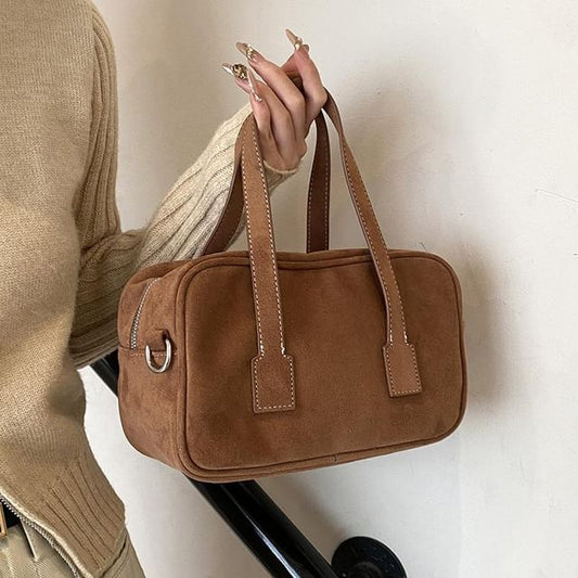Faux Suede Shoulder Bag