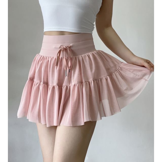 Sporty Mini A-Line Skirt - High Rise Active