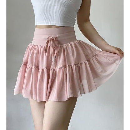 Sporty Mini A-Line Skirt - High Rise Active
