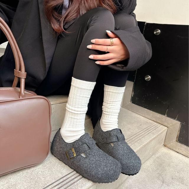 Buckled Mules / Slip-Ons