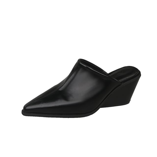 Pointed Wedge Mules