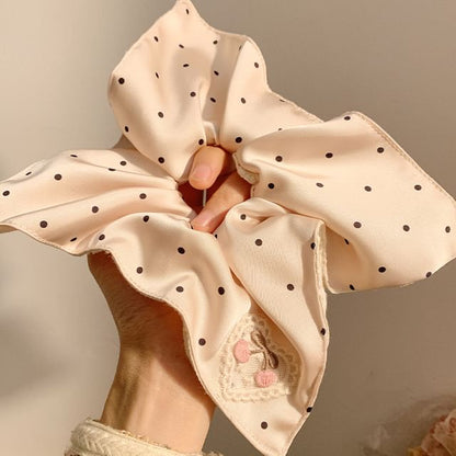 Scrunchie Polka Dot (Various Designs) Applique / Cherry