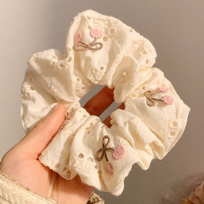 Scrunchie Polka Dot (Various Designs) Applique / Cherry