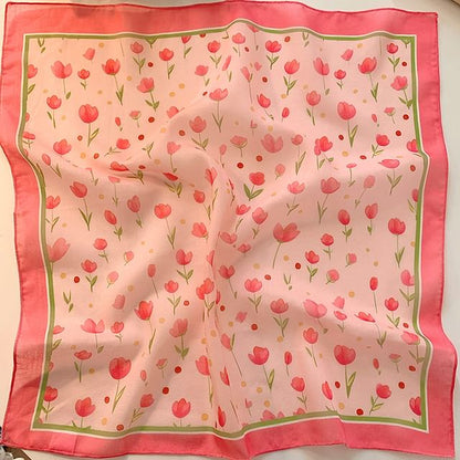 Print Scarf Head Linen Designs) Cotton (Various