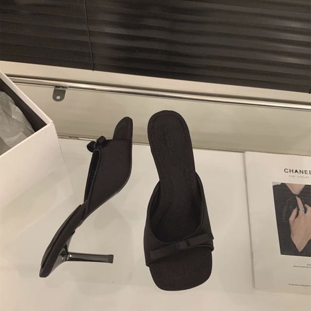 High Heel Square Toe Sandals