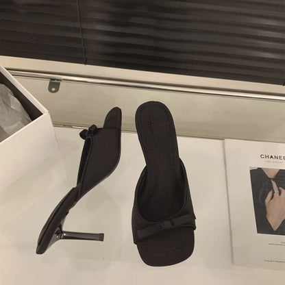 High Heel Square Toe Sandals