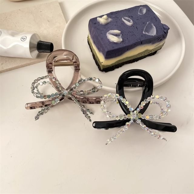 Beaded Acrylic Hair Bow Claw