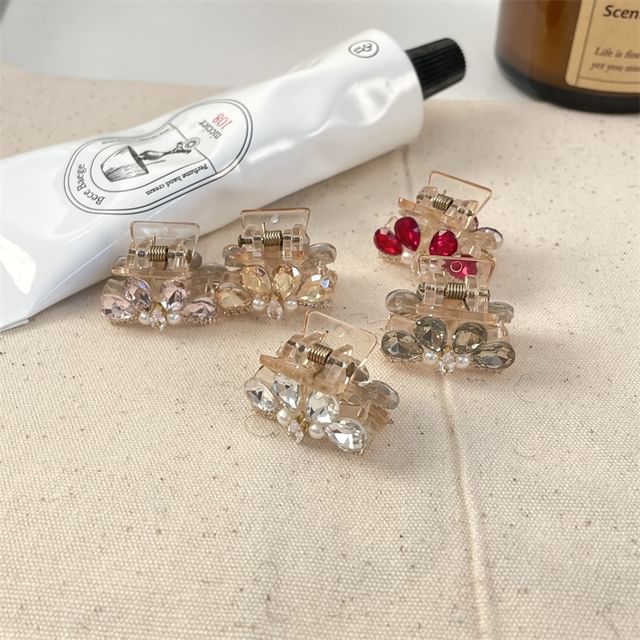 Hair Pearl Claw Acrylic Rhinestone Faux