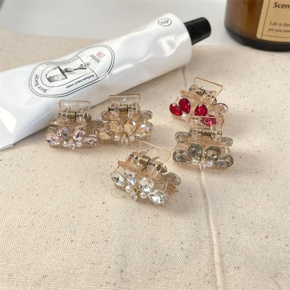 Hair Pearl Claw Acrylic Rhinestone Faux