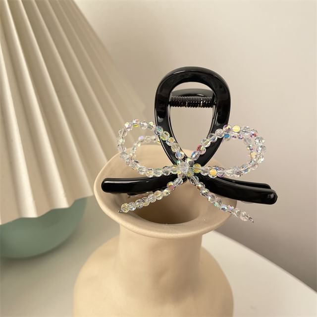 Beaded Acrylic Hair Bow Claw