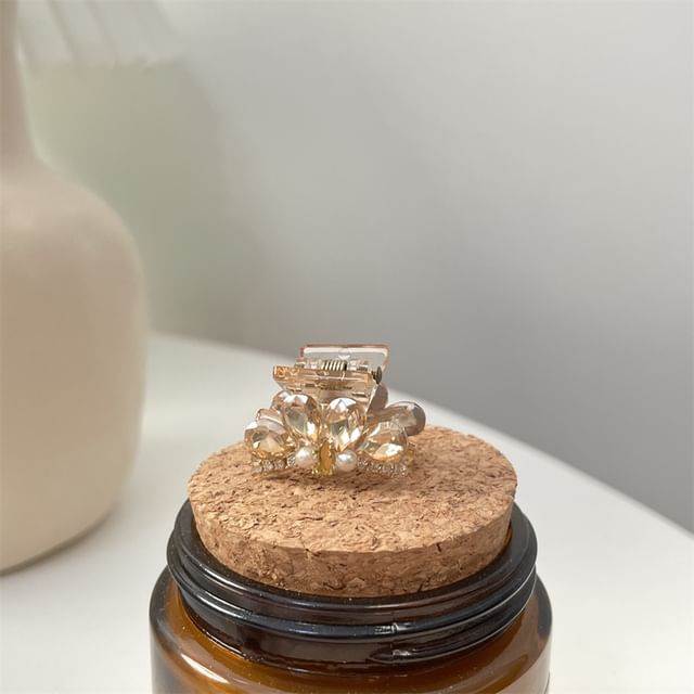 Hair Pearl Claw Acrylic Rhinestone Faux