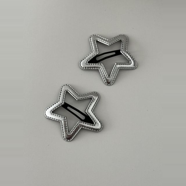 Hair Clip Set Geometric Alloy