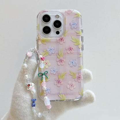 / Floral Strap Set Phone Case