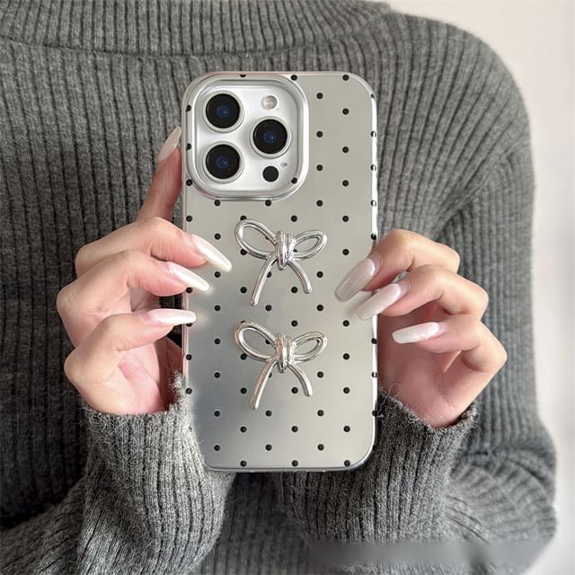 Dot Strap Polka / Set Case Phone Bow