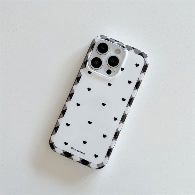 Faux Set Heart Phone Case Ring Pearl Finger /