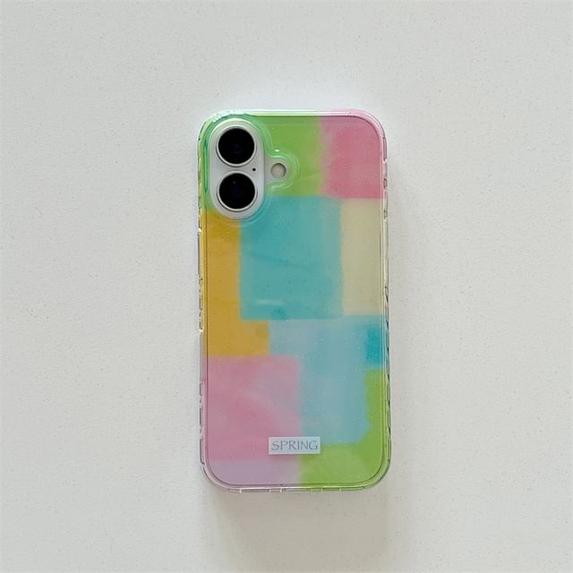Set Phone Block Color Strap Case /