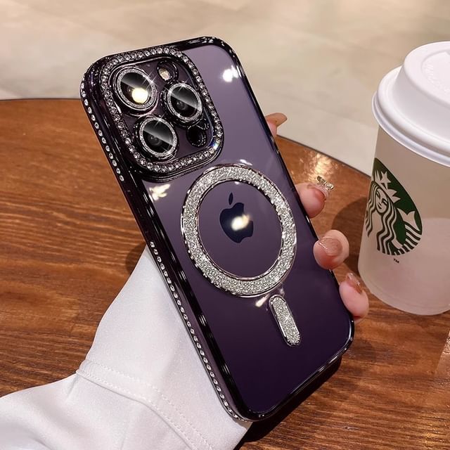 Magnetic Phone with (Compatible MagSafe) Embellished Case