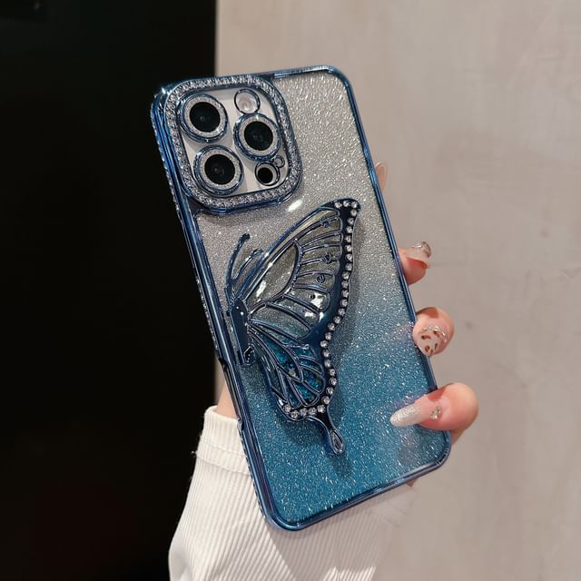 Butterfly Case Phone Embellished Stand