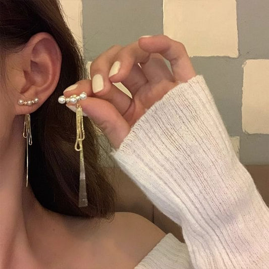 Pearl Earring Faux Alloy Threader